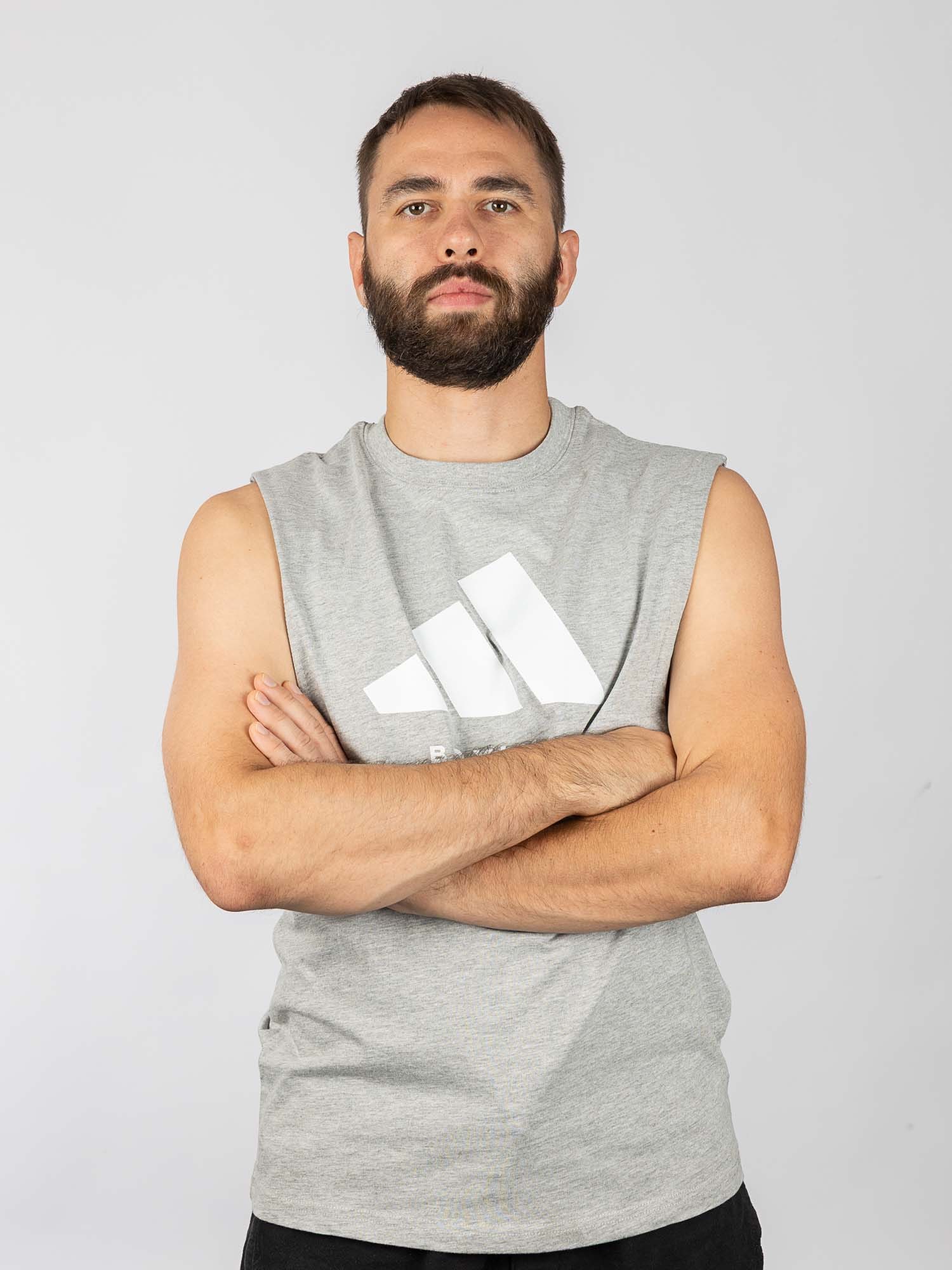 Muskelshirt ADIDAS PERFORMANCE "Community Tank Top Boxing" Gr. XL, grau, Shirts, Herren, XL, Obermaterial: 100% Baumwolle