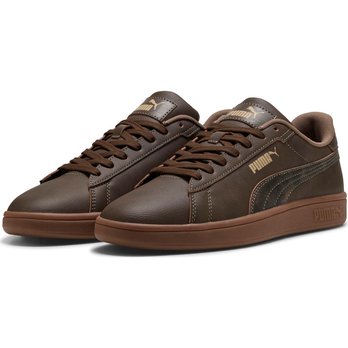 Puma Smash 30 Crafted Leather chocolate-totally taupe (01) 9.5 407793-01-9.5