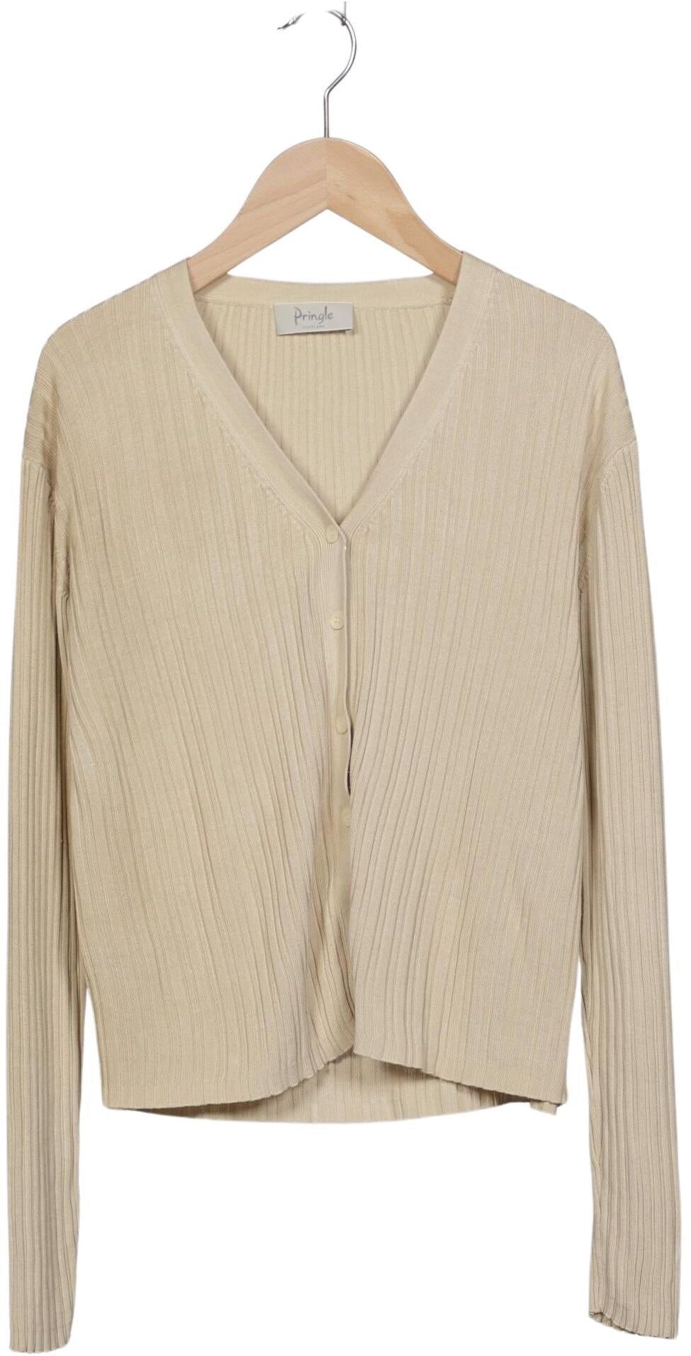 Pringle of Scotland Damen Strickjacke, Beige, Gr. M, kein / Etikett - Second Hand