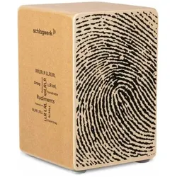 Schlagwerk Cajon CP82 Rudiments Fingerprint mit Fusstambourin-Set (Cajon), Perkussion, Mehrfarbig