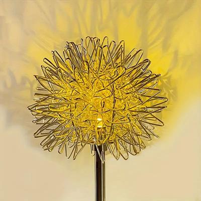 Multicon Wholesale Hub Outdoor Waterproof Solar Dandelion Aluminum Wire Ball Garden Lamp With LED Light Decoration warm White