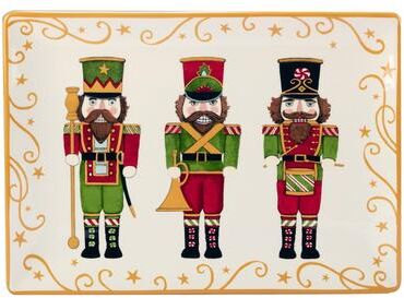 "Certified International Holiday Magic Nutcracker 14"" x 10"" Rectangular Serving Platter"