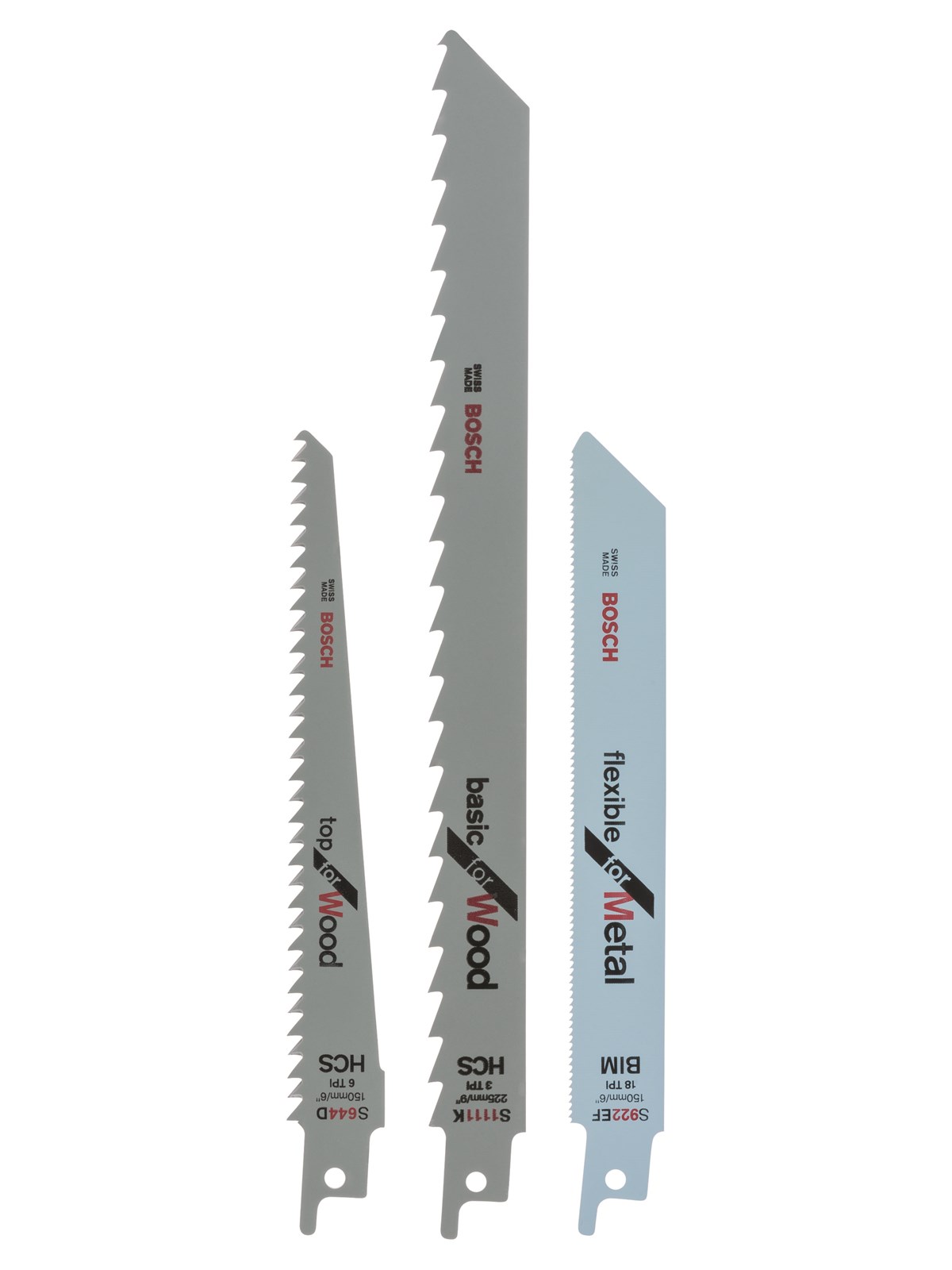Bosch 3-piece "WM" Sabre saw blade set