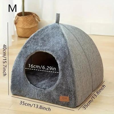 Uplift Picks Warm Closed Triangle Cat House Thickened Deep Sleep Tent Bed For Cats And Small Dogs m