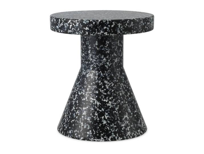 Normann Copenhagen Bit Cone runder Hocker Schwarz-weiß, Ø36x42 cm