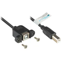 GC 2511-1EB - USB 2.0 Verlängerung Stecker B an Einbaubuchse B, 1,0m