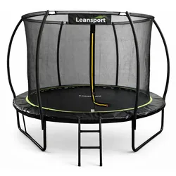 LEAN Gartentrampolin mit Innennetz, schwarz und grün, 305 cm (10 Fuß)