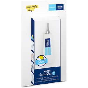 GROHE Montagekleber 41247000, QuickGlue SET S, für Brausenprodukte, wasserfest, weiß
