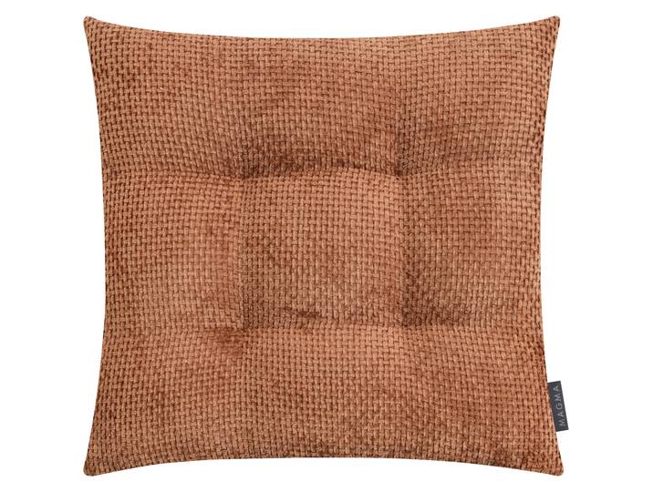 Stuhlkissen MAGMA HEIMTEX ARLO Stuhlkissen Form 55 , kupfer, gesteppt unifarben, B:35cm H:5cm L:35cm, Chenille, Faserbällchen (Polyester), Polyester, Dekokissen_Sitzkissen_Kissenhüllen, Stuhlkissen, Komfort trifft Stil: Hochwertiges Stuhlkissen mit robuster Webstruktur