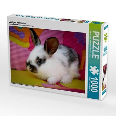 CALVENDO Puzzle Lustiges Kaninchen | 1000 Teile Lege-Größe 64x48cm Foto-Puzzle für glückliche Stunden