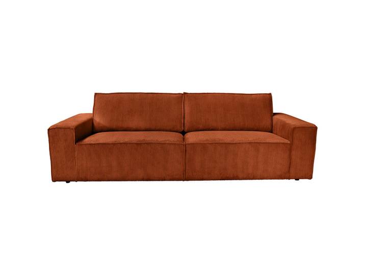 Carryhome 3-Sitzer-Sofa, Rost, Kunststoff, Füllung: Schaumstoff, 248x76x95 cm, Rücken echt, haustierfreundlicher Bezug, Wohnzimmer, Sofas & Couches, Sofas, 3-Sitzer Sofas