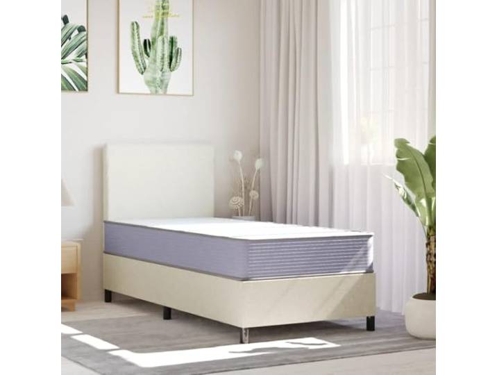 Schaumstoffmatratze, 90 x 190 cm, doppelseitig, wendbar, ohne Federn Atmungsaktiver Stoff, weich, mehrschichtiger Komfort, Vibrationsgeräuschdämpfung, beidseitig wendbar, komprimiert