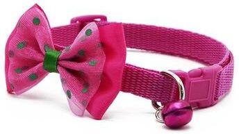 Everyday Crate Elegant Adjustable Bow Tie Bell Pet Collar For Cats & Dogs Cat Collar, Dog Collar, Bow Tie Pet Collar wine Red