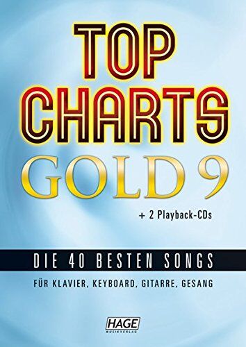 Helmut Hage - Top Charts Gold 9 + 2 Playback CDs: Die 40 besten Songs für Klavier, Keyboard, Gitarre und Gesang - Preis vom 11.10.2026 15:43:13 h