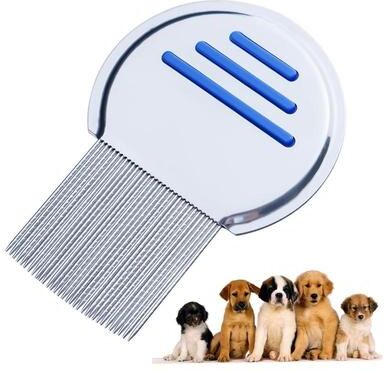 United Stainless Steel Dog Flea Comb For Cats And Pets Fine Tooth Grooming Comb blue