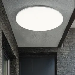 LED Außen Decken Leuchte Garten Balkon Lampe Terrassen Beleuchtung rund silber 33435-24