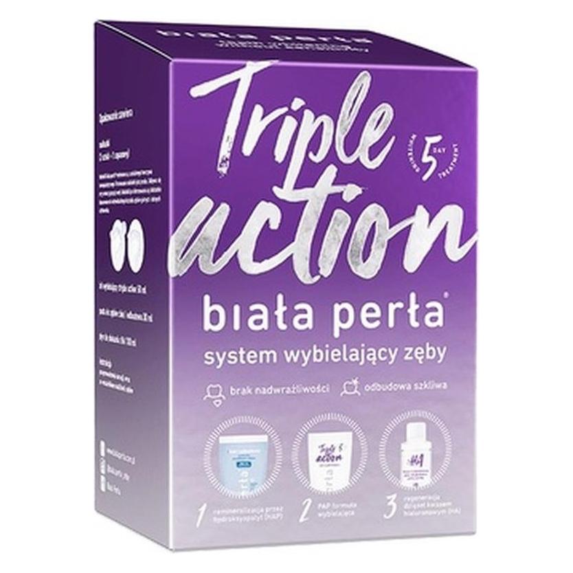 Biala Perla Weisse Perle, Triple Action System System Gel 50 ml + Flüssigkeit 100 ml + Paste 30 ml (30 ml, Bleaching Kit) (PRIM_8588003659026)
