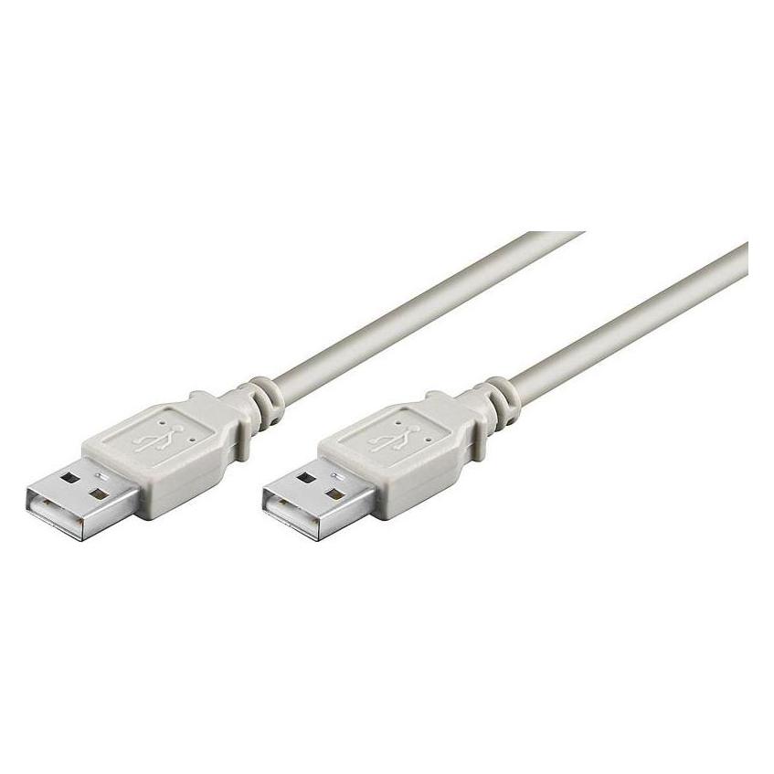 Berrybase USB 2.0 Hi-Speed Kabel A Stecker A Stecker grau (1 m, USB 2.0) (CO77001)