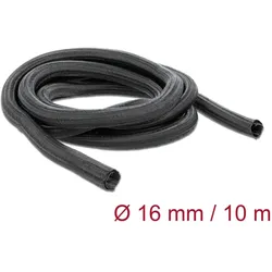 DELOCK Geflechtschlauch selbstschließend 10m x 16mm schwarz