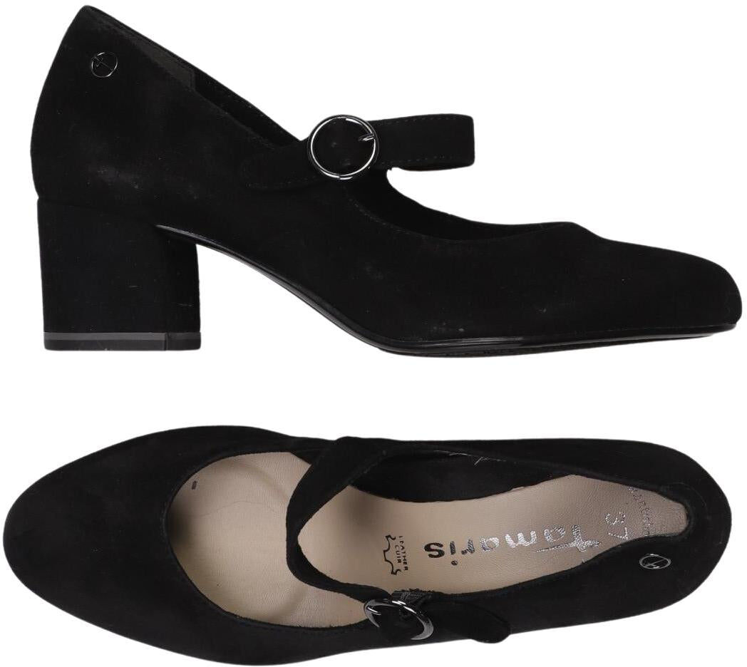 Tamaris Damen Pumps, Schwarz, Gr. EU 37, Leder - Second Hand