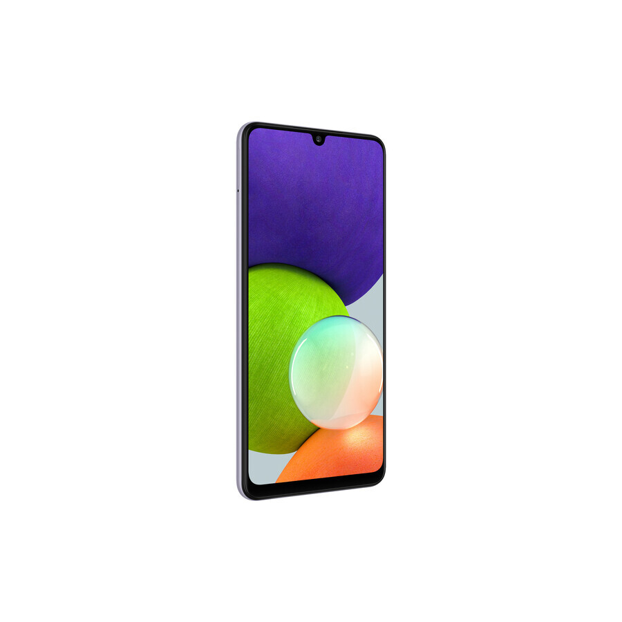 Samsung Galaxy A22 SM-A225F/DS 128 GB Smartphone - 16,3 cm (6,4 Zoll) Super AMOLED HD+ 720 x 1600 - Cortex A75Dual-Core 2 GHz + Cortex A55 Hexa-Core 1,80 GHz - 4 GB RAM - Android 11 - 4G - Violett - Bar - 2 SIM Support - kein SIM-Lock - Front Camera: 13 Megapixel - Rear Camera: 48 Megapixel / 8 Megapixel / 2 Megapixel / 2 Megapixel - 5000 mAh Akku - Near Field Kommunikation