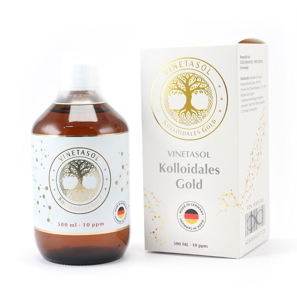 Vinetasol kolloidales Gold 10 ppm 500 ml Flüssigkeit