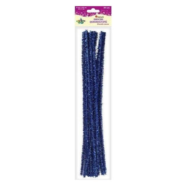 Partydeco Marineblaue metallisierte Drähte, 30 Stück (30 Stk.) (48510124)