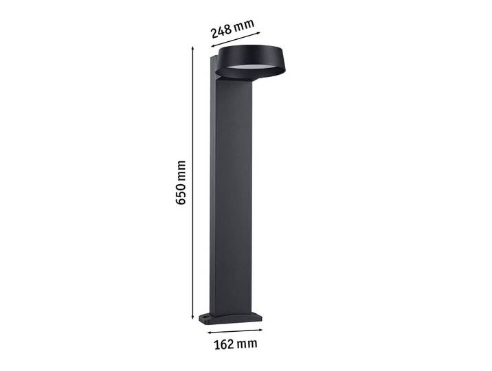 Paulmann LED Wegeleuchte Capea Grand, schwarz, Aluminium, Modern
