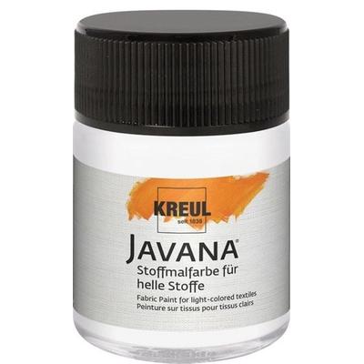 KREUL Javana Stoffmalfarbe für helle Stoffe, Weiß 50 ml