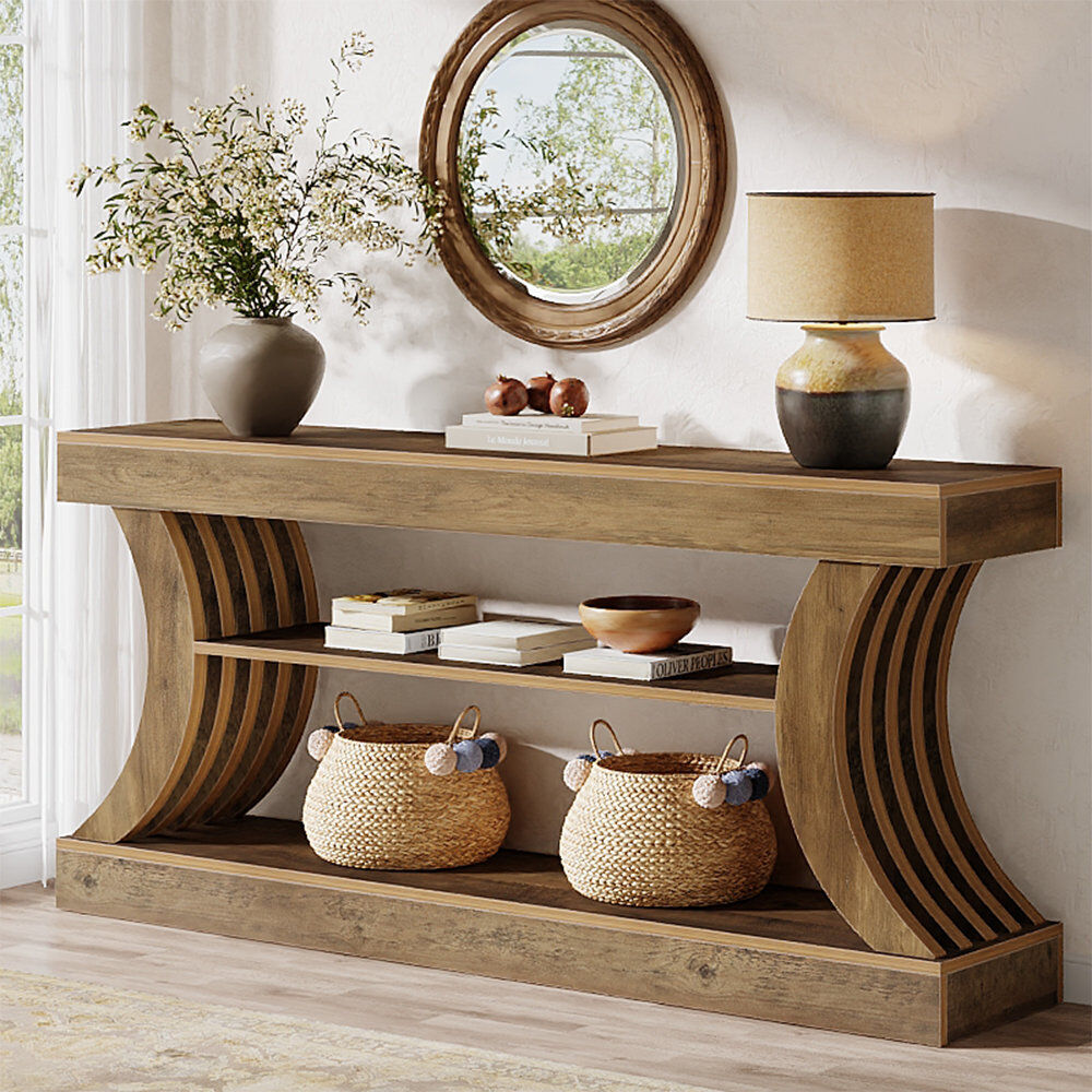 Blue Elephant 70.9cm Console Table Brown 180.1cm