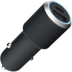 Force Power Duales 37-W-PD-Autoladegerät, Auto Adapter, Schwarz