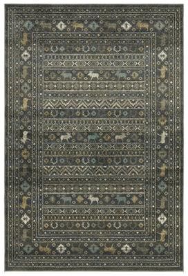 Style Haven Vance Southwestern Lodge Blue/ Gold Area Rug.
