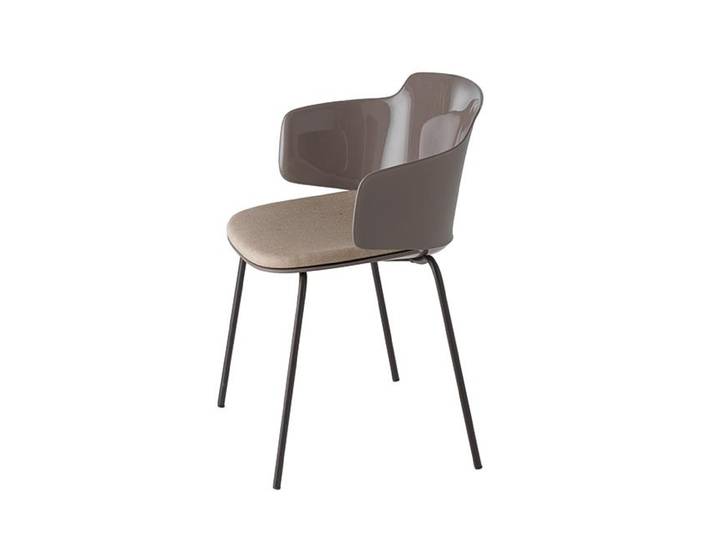 ET AL set de 2 chaises avec assises rembourrées CLASSY 1091n (Tissu Cat. E - Polipropilene e acciaio verniciato)