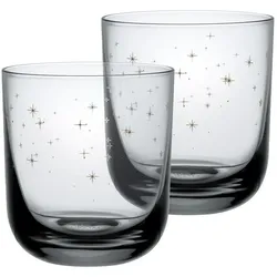 Like. by Villeroy & Boch Wasserglas, Set 2tlg Winter Glow, Trinkgläser, Grau