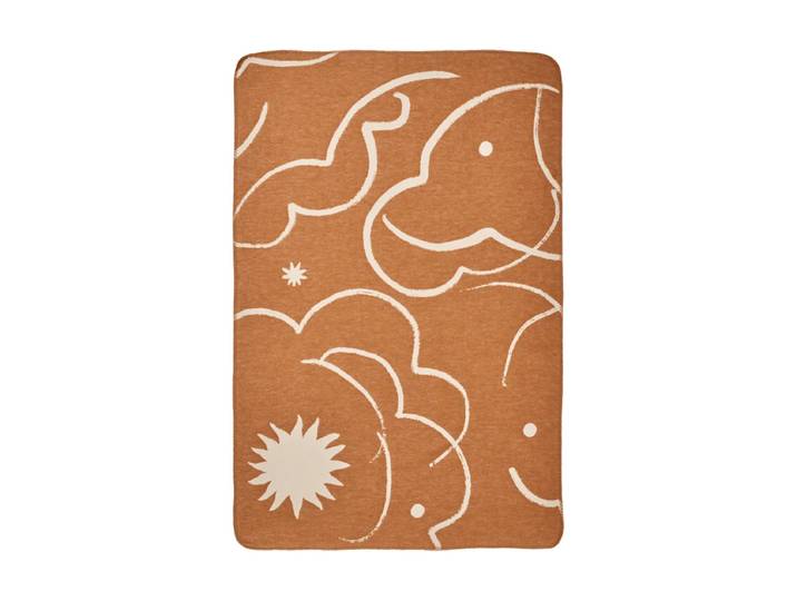 Ferm Living Plaid Skye Sienna-parchment, 80x120 cm