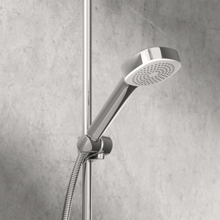 HANSABASICJET Style Handbrause 44630500 1-strahlig, Ø 96 mm, 9 l/min, Anti-Kalk-Technik, chrom