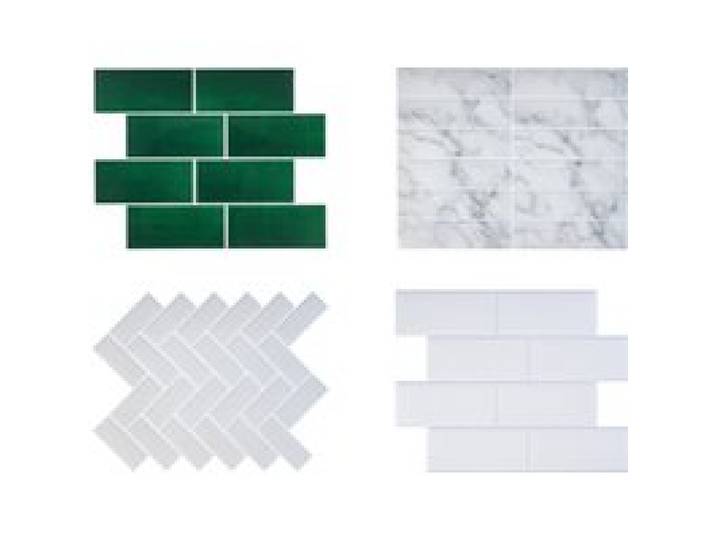 LIVARNO® Carrelage adhésif mural décoratif, 10 pièces