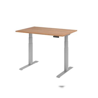 Hammerbacher-Sitz-Steh-Schreibtisch el.120x80cm Nussbaum-VXDKB12/N/S