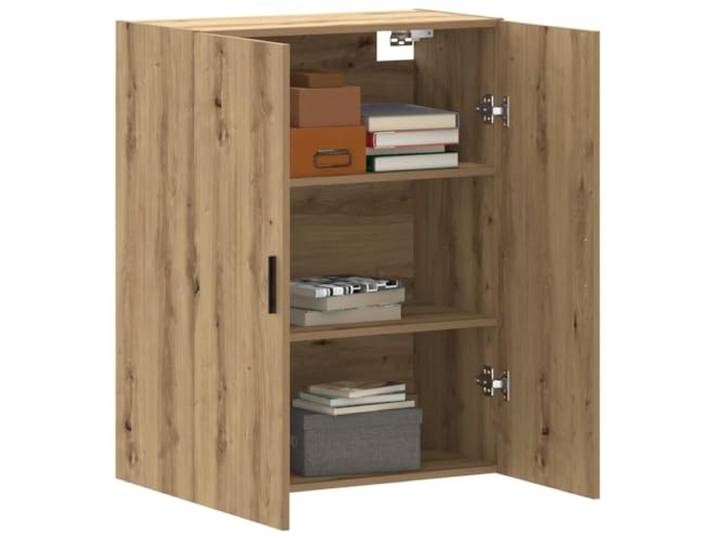 KTHLBRH Wandschrank Eiche Handwerk 69,5 x 34 x 90 cm Hochwertige Spanplatte, feuchtigkeitsbeständig, großer Stauraum, Wandmontage, Tür-Design
