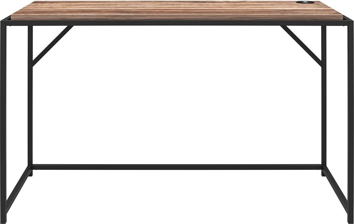 Notio Living Quincy Schrijftafel - Verweerd Eiken en Zwart Metaal