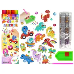 Diamant-Stickerset Dinosaurier Mosaik