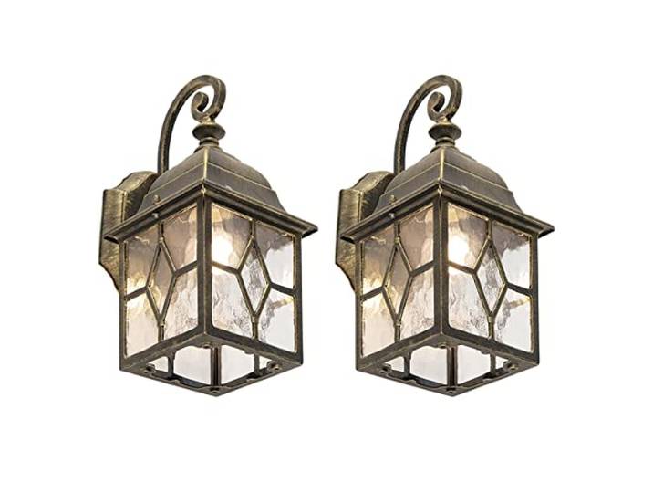 Qazqa london - Lanterne murale - 2 pièces - L 15 cm - Bronze - Rustique\, Classique/Antique - éclairage extérieur
