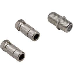 BKL Electronic 0403535 F-Verbinder-Set Wasserdicht Anschlüsse: F-Stecker, F-Buchse, F-Buchse, F-Stecker Kabel-Durchmesser: 7 mm 1 Set