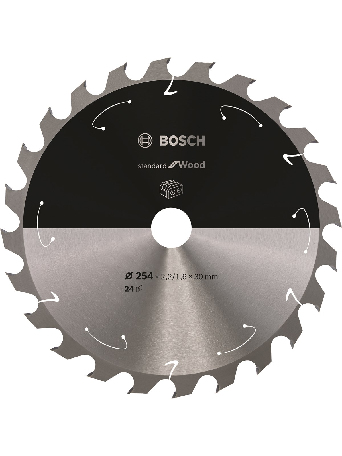 Bosch RUNDSAVKLINGE ACCU STD TRÆ 254X30X24T