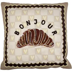 Kissen CROISSANT (LBH 45x45x8 cm) - braun - LBH 45x45x8 cm