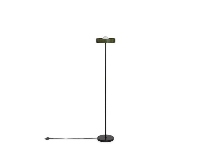 Lampadaire en verre et métal finition brillant h158cm - vert