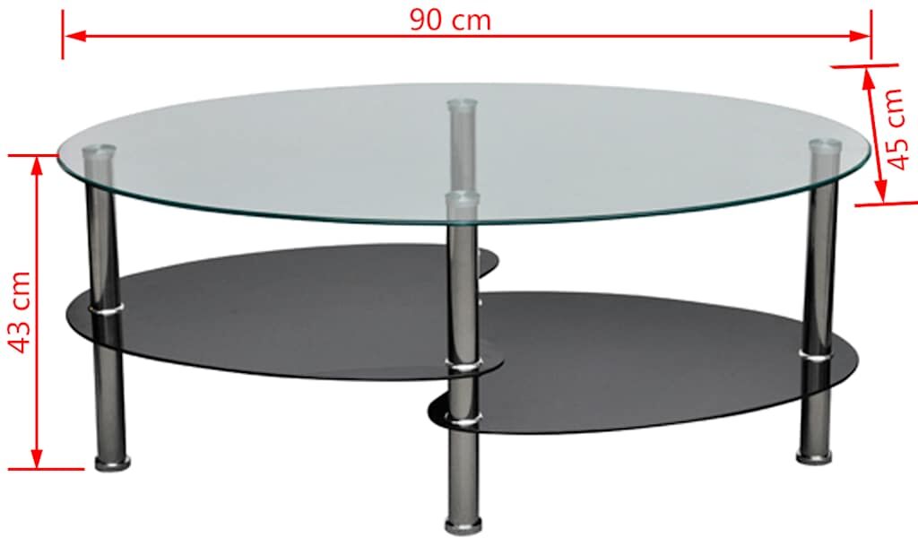 vidaXL Table basse avec design exclusif Noir
