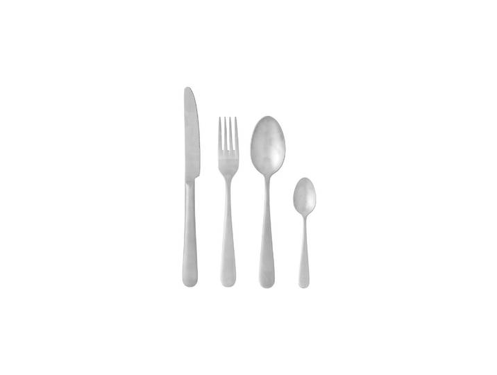 Set de 4 couverts en acier inoxydable argent, 4 pièces, fourchett