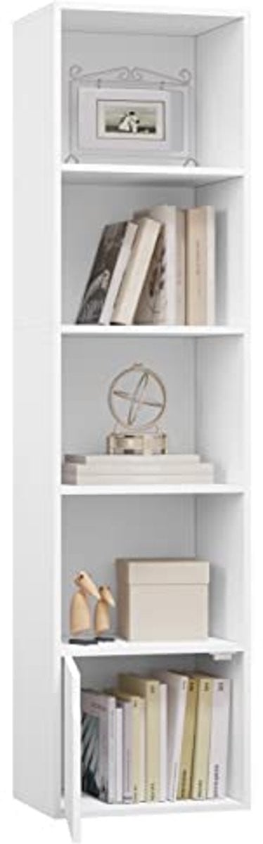 Witte open boekenkast voor kinderen en volwassenen - Multi-functionele boekenplank voor woonkamer, slaapkamer en kantoor
