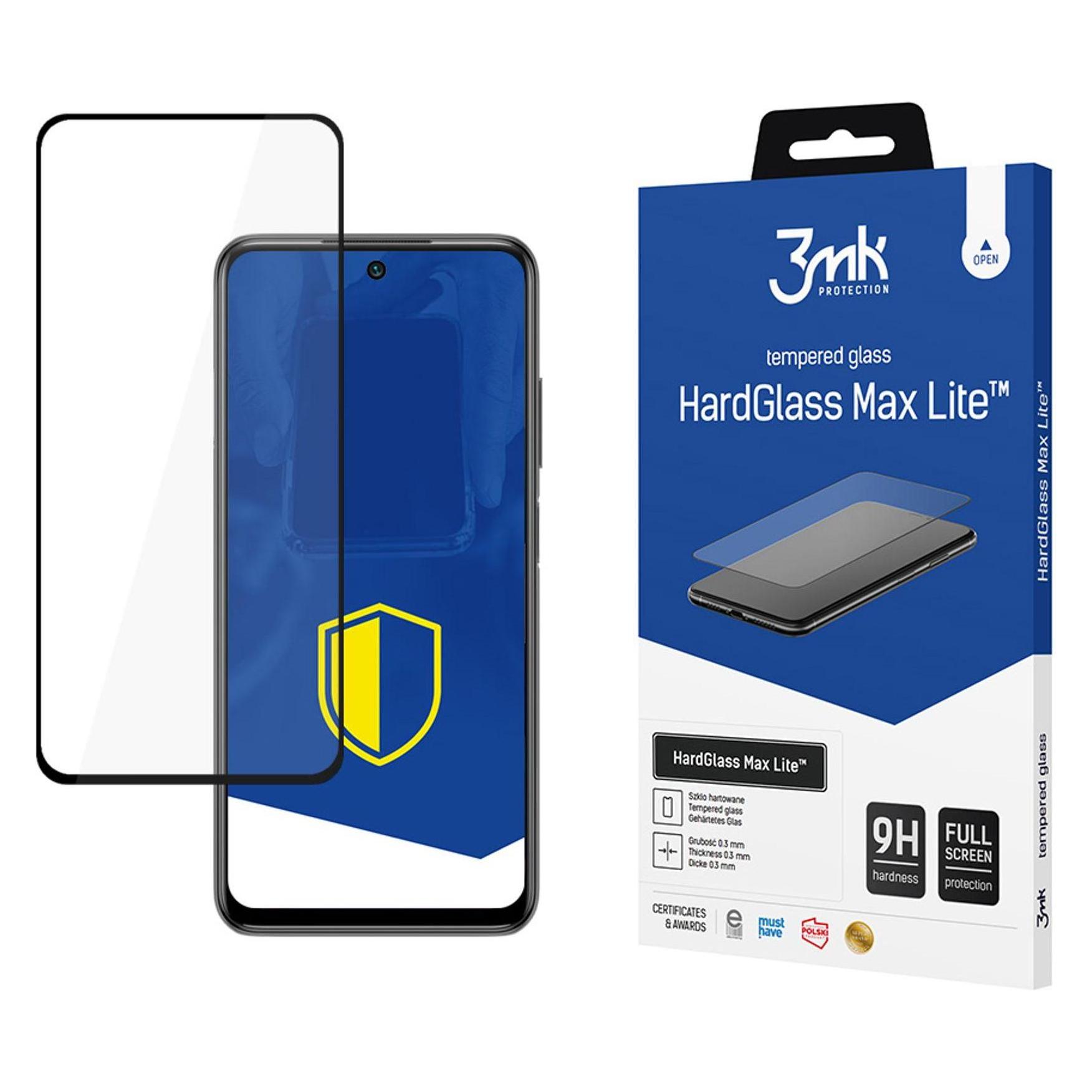 3MK Xiaomi Redmi Note 10 5G Black - HardGlass Max Lite? (1 Stk., Xiaomi Redmi Note 10 5G) (3mk HardGlass Max Lite Black(309)-0)